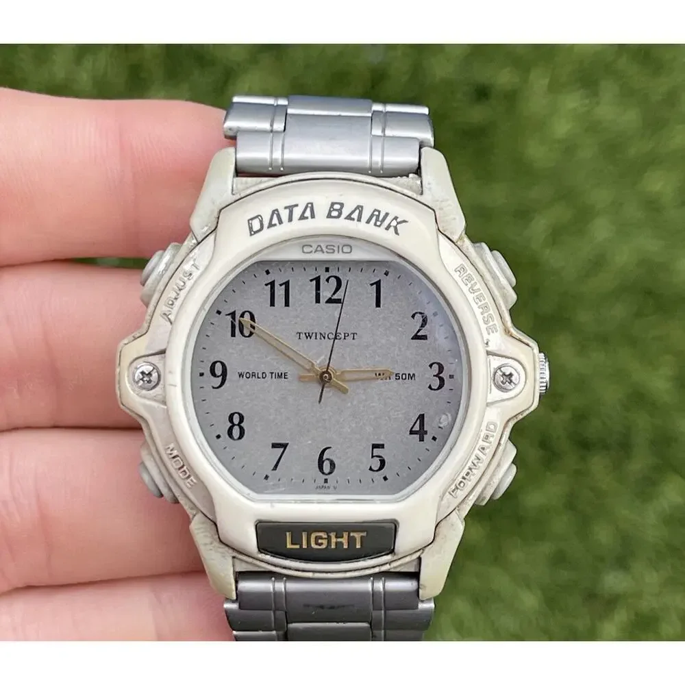 Casio ABX-24 Wrist Watch Module 2359 Vintage Old Retro Data Bank Dead Battery